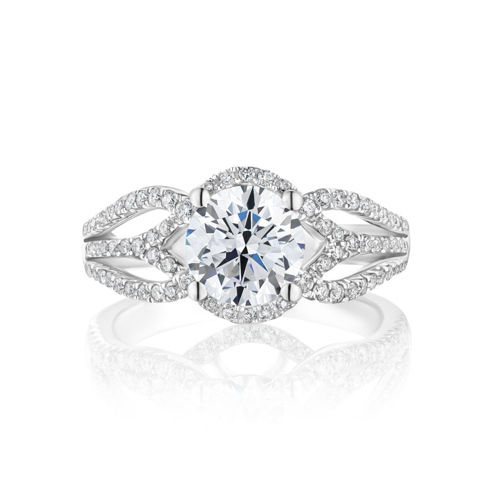 Luxe-Round 80分-1克拉圓形華麗婚戒鑽戒