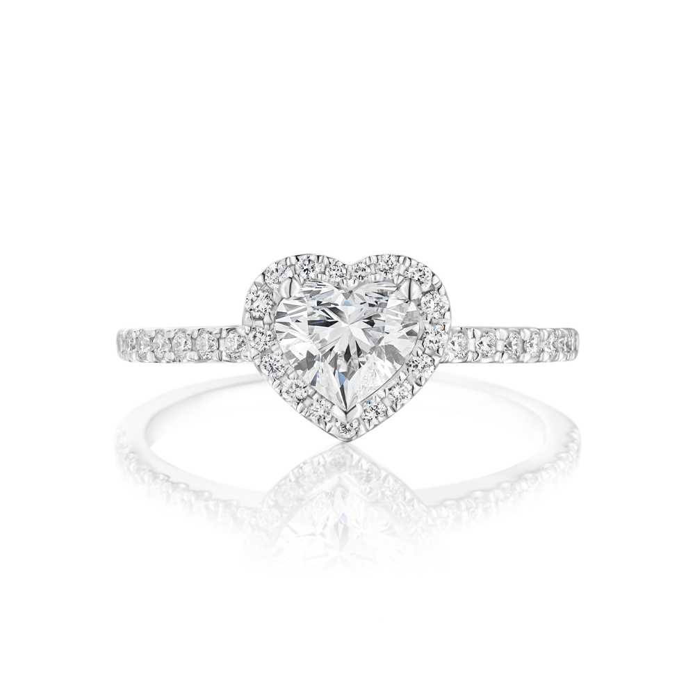 Glory-Heart 30分-2克拉心形光環婚戒鑽戒