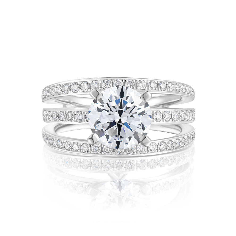 Luxe-Round 1-2克拉圓形華麗婚戒鑽戒