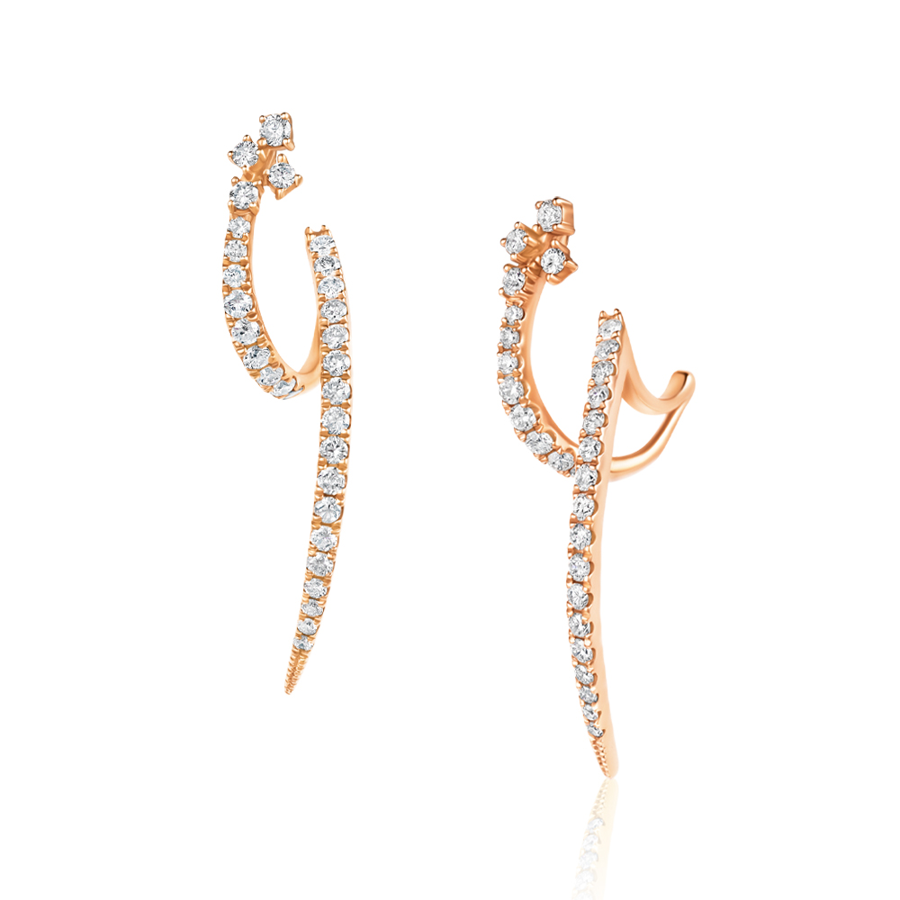 Dangling 垂墜鑽石耳環