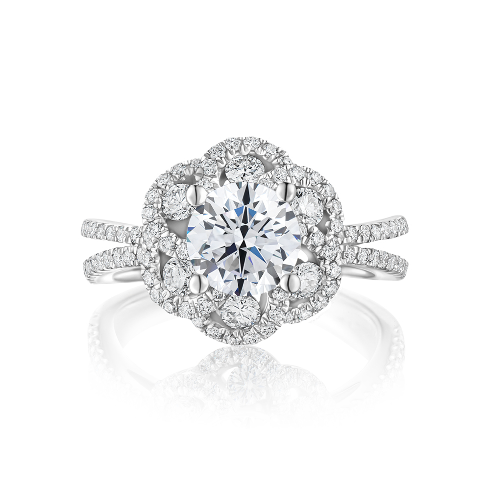 Luxe-Round 80分-1克拉圓形華麗婚戒鑽戒